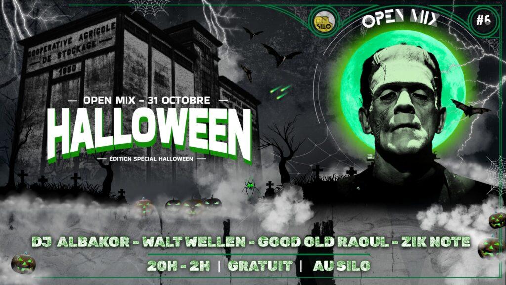 affiche open mix halloween