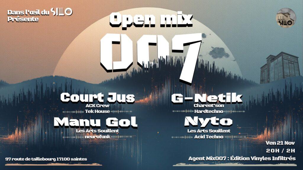 afiche open mix 7 au silodu 21 novembre 2025