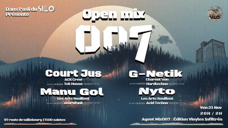 afiche open mix 7 au silodu 21 novembre 2025