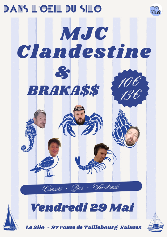 Affiche MJC Clandestine et Brakass en concert, date et lieu